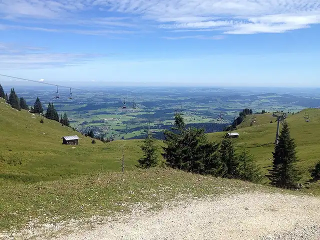 Blick vom Breitenberg über Pfronten im Allgäu