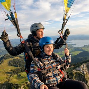 Tandemflug Kampenwand - der Chiemsee