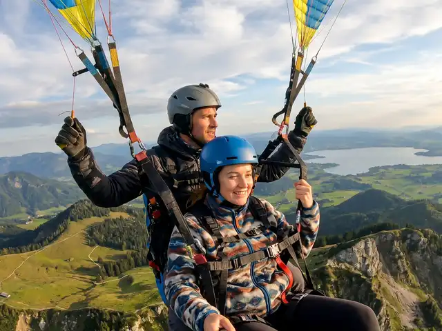 Tandemflug Kampenwand - der Chiemsee