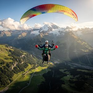 Tandemflug Chamonix - das Mont-Blanc-Massiv