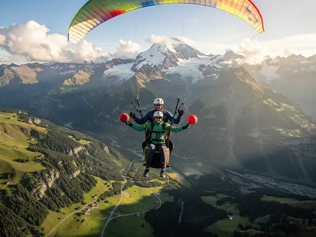 Tandemflug Chamonix - das Mont-Blanc-Massiv