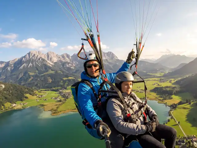 Tandemflug Kössen - der Kaiserwinkl mit Wildem Kaiser