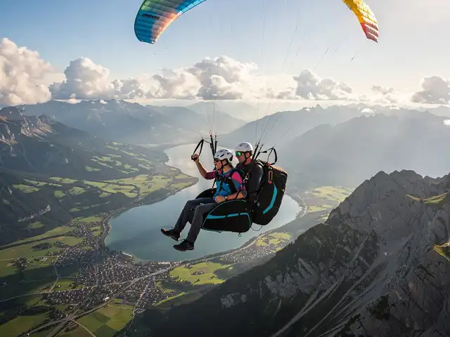 Tandemflug Kampenwand - der Chiemsee