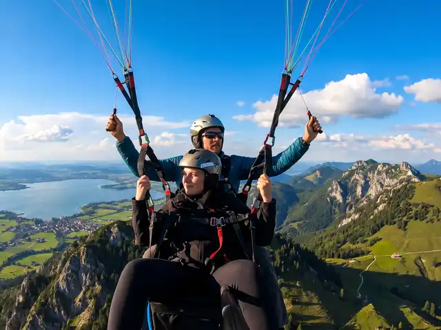 Tandemflug Kampenwand - der Chiemsee