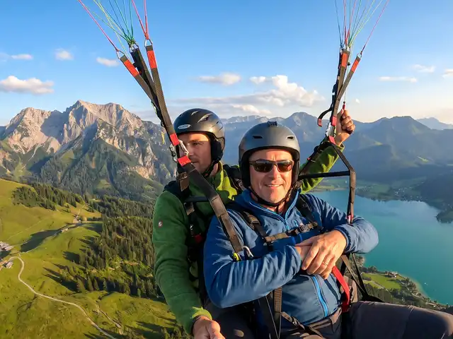 Tandemflug Zwölferhorn - der Wolfgangsee
