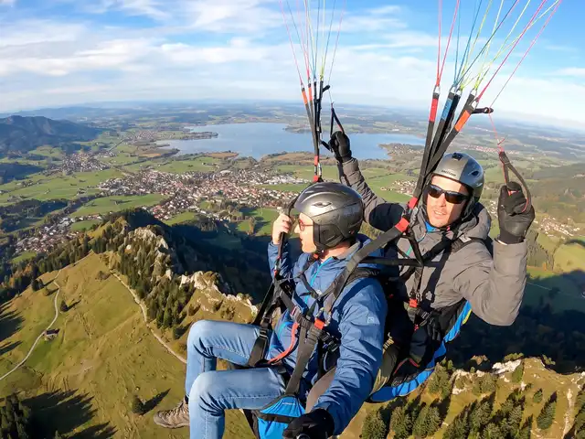 Tandemflug Kampenwand - der Chiemsee
