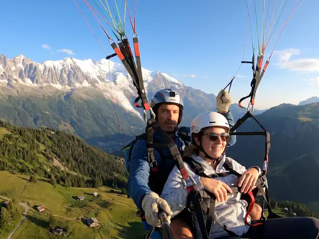 Tandemflug Chamonix - das Mont-Blanc-Massiv