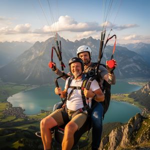 Tandemflug Zwölferhorn - der Wolfgangsee
