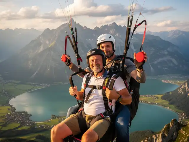Tandemflug Zwölferhorn - der Wolfgangsee