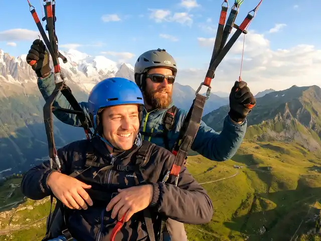 Tandemflug Chamonix - das Mont-Blanc-Massiv