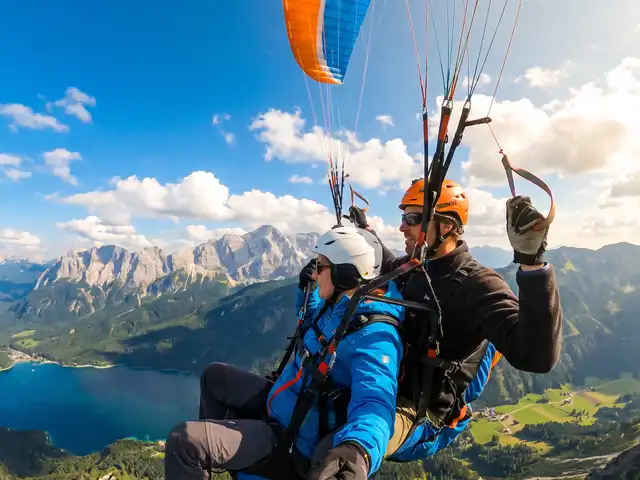 Tandemflug Garmisch - das Zugspitzmassiv