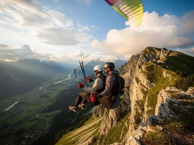 Tandemflug Soaring an der Hangkante bei Zell am See