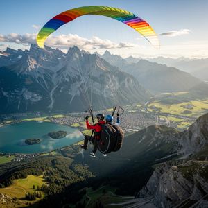 Tandemflug Garmisch - das Zugspitzmassiv