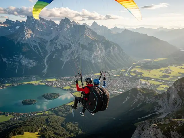 Tandemflug Garmisch - das Zugspitzmassiv