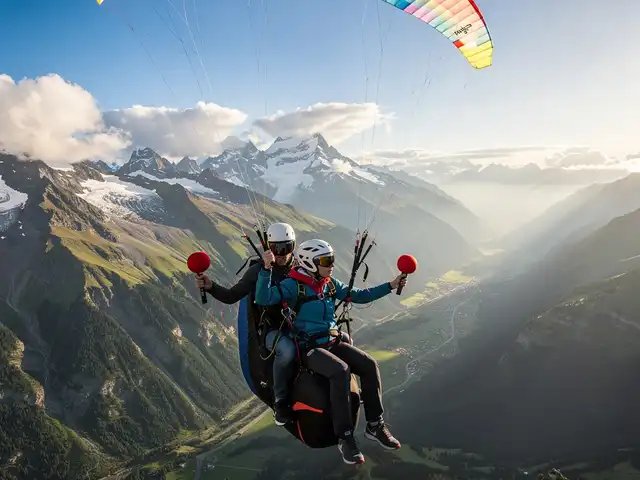 Tandemflug Chamonix - das Mont-Blanc-Massiv