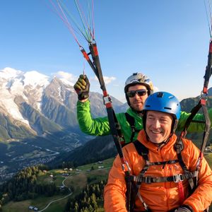 Tandemflug Chamonix - das Mont-Blanc-Massiv