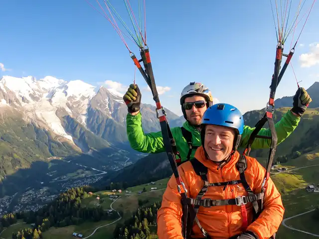 Tandemflug Chamonix - das Mont-Blanc-Massiv