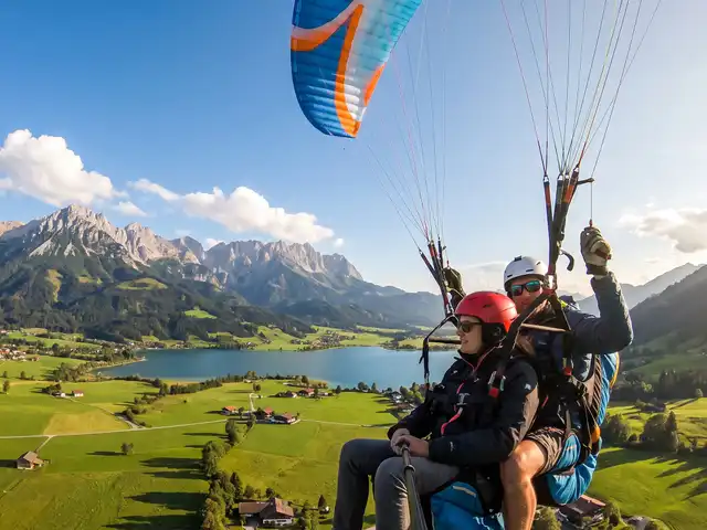 Tandemflug Kössen - der Kaiserwinkl mit Wildem Kaiser