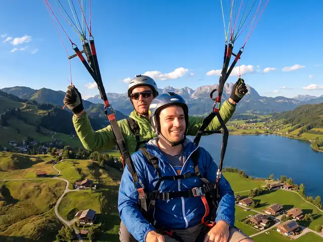 Tandemflug Kössen - der Kaiserwinkl mit Wildem Kaiser