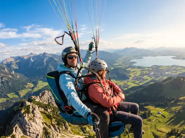 Tandemflug Kampenwand - der Chiemsee